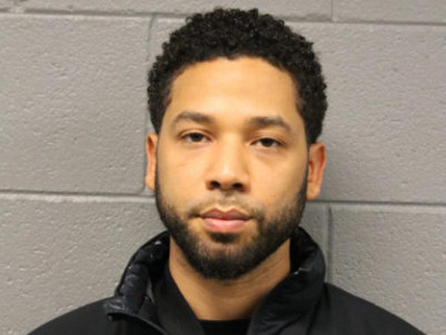 CHICAGO, IL - FEBRUARY 21: In this handout provided by the Chicago Police Department, Jussie Smollett poses for a booking photo after turning himself into the Chicago Police Department on February 21, 2019 in Chicago, Illinois. The 36-year-old "Empire" star is facing a class four felony charge for filing a false police report after claiming he was the victim of an assault on January 29th. (Photo by Chicago Police Department via Getty Images)