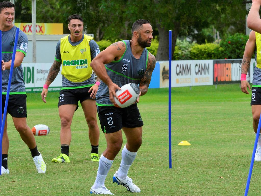 NRL legend Benji Marshall will partner Penrith young gun Jarome Luai in the halves for the Maori side. Picture: Matthew Elkerton