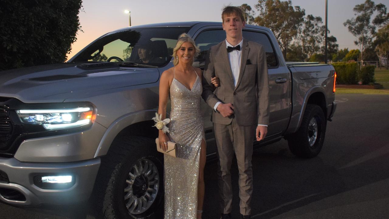 Harry Cooper and Charlotte Roberts stunned on the red carpet at Our Lady of Southern Cross College's formal for 2023. Picture: Emily Devon