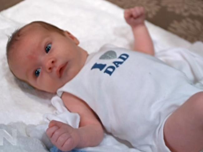 Gorgeous baby Sebastian is one of the innocent victims of the affair. Picture:  Channel 7