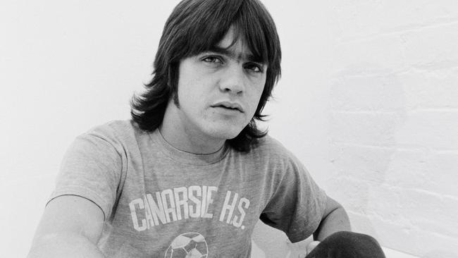 AC/DC co-founder Malcolm Young in London in August 1979. Picture: Fin Costello/Redferns