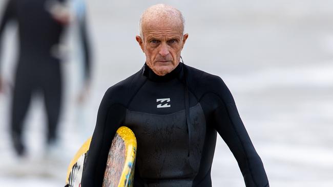 Jon Winfield, pictured out surfing, has always emphatically denied any involvement in his wife Bronwyn’s disappearance. Picture: Liam Mendes