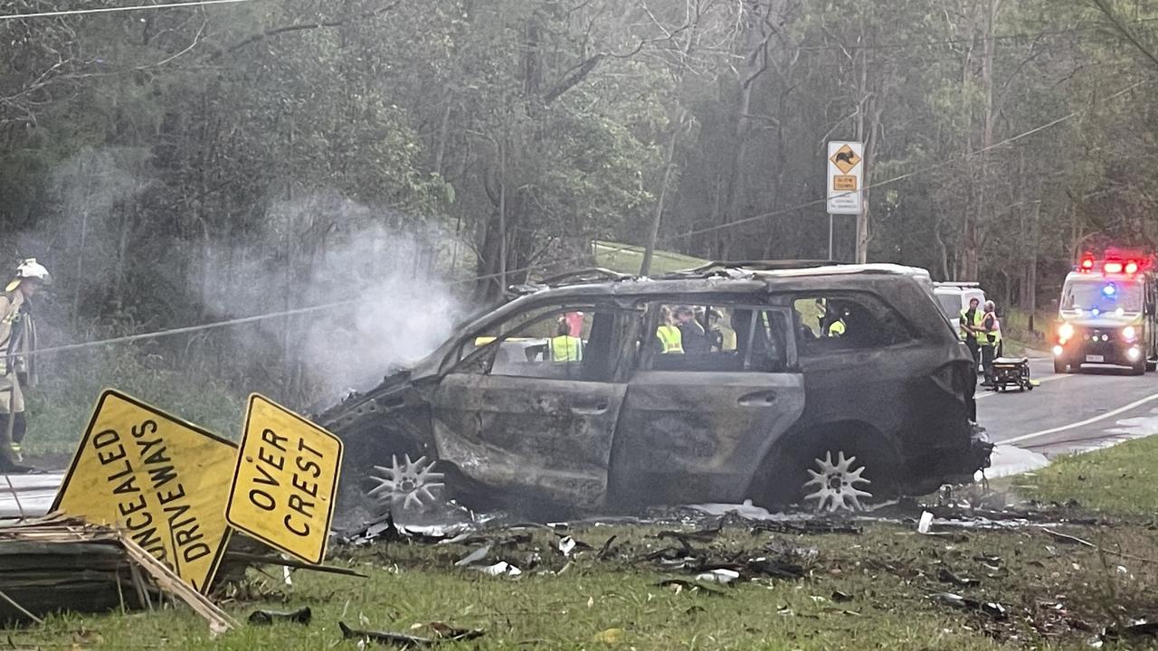 The fatal crash scene.