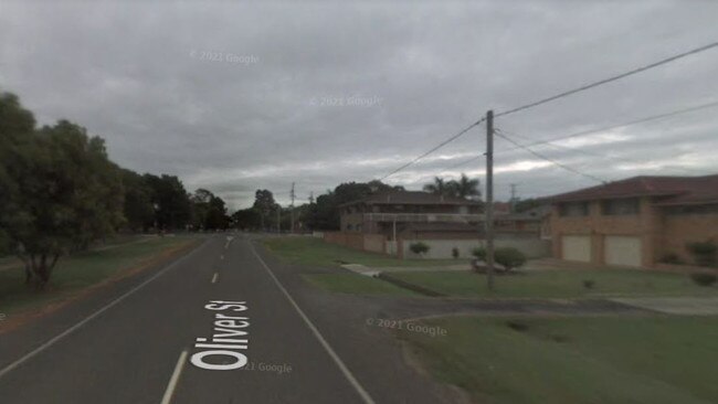 Police patrolled Oliver St but could not determine the source of the blast. Picture: Google