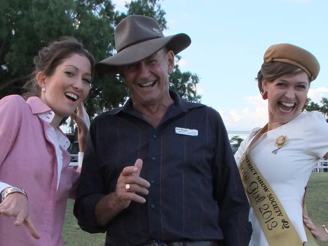 Rural Ambassador Hana Penney, Mayor Don Waugh and Miss Show Girl Donna baker at the 2013 Monto Show Photo George Smith / Central & North Burnett Times.
