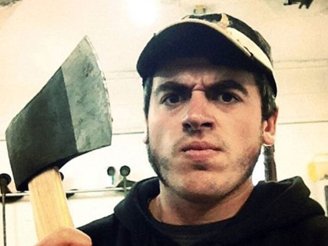The terrifying image of Jed Allen and a sharp axe.