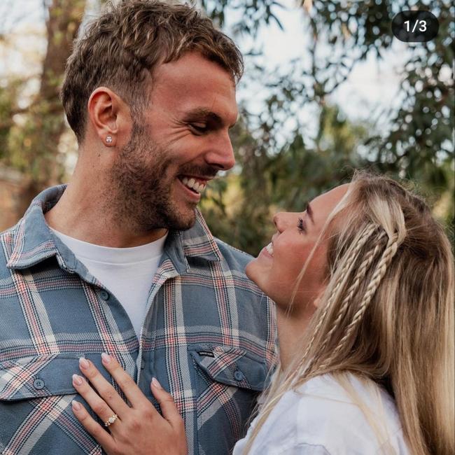 Aussie swim star Kyle Chalmers is engaged to Norwegian swimmer Ingeborg Loyning. Picture: Supplied