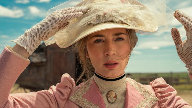 Scene from the Amazon Prime Video Western The English, starring Emily Blunt and Chaske Spencer.