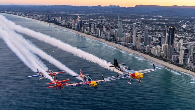 These promotional images from the Pacific AirShow second day in 2023 went around the world. Picture: Supplied.