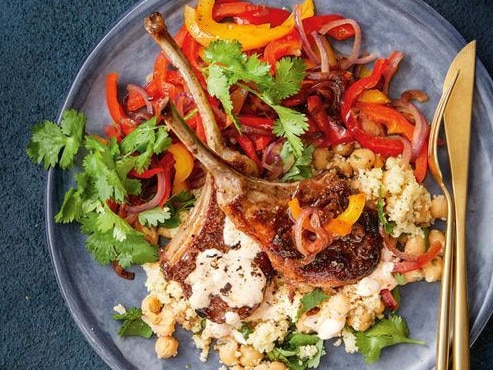 Quick back to school dinners: Spiced lamb cutlets with couscous.