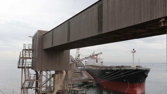 GrainCorp’s terminal at Corio. Picture: Yuri Kouzmin