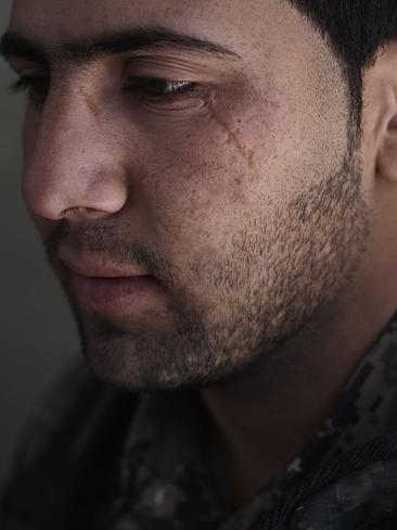 Portrait of Mexlum, YPG, Tel Hamis, Syria. NYC photographer Joey L. travels to Iraqi Kurdistan and Syria to tell the story of guerilla groups fighting IS. Picture: Joey L.