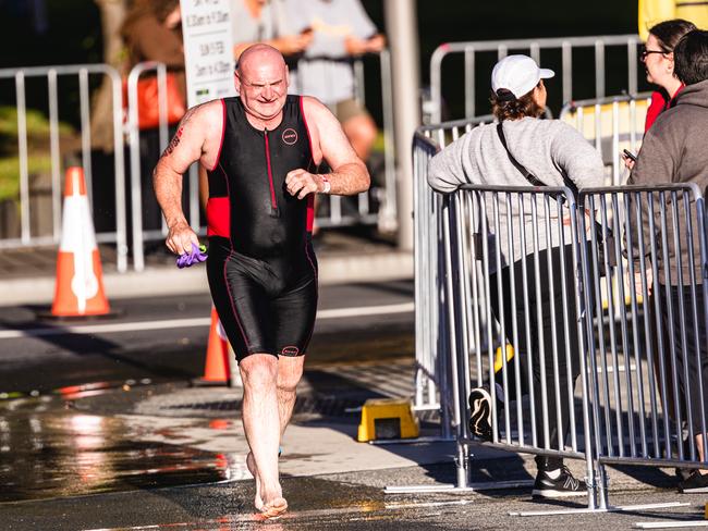 Competitors in the Ironman 70.3 Tasmania in Hobart Picture: Linda Higginson