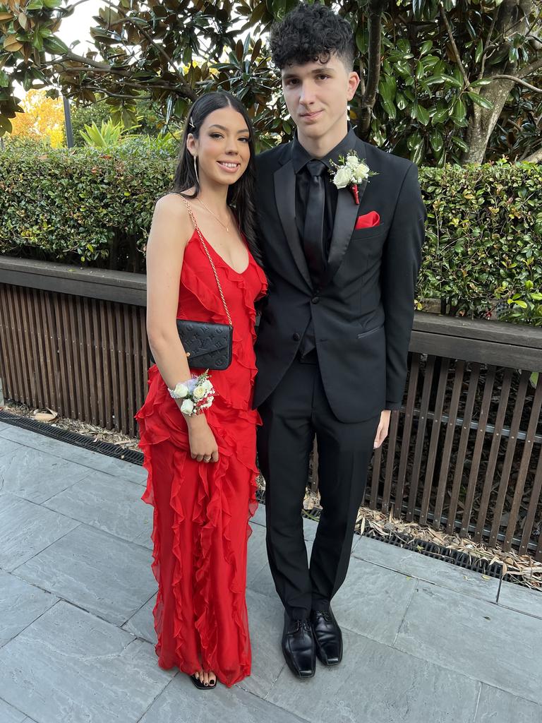 Grace Hutchinson and Caden Bentley attended the 2022 Chisholm Catholic College year 12 formal at Victoria Park Marquee.