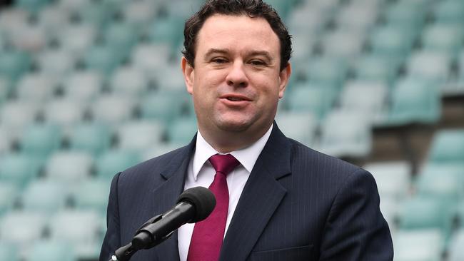 Sports Minister Stuart Ayres was this morning reluctant to wade into the issue. Picture: AAP Image/Dean Lewins