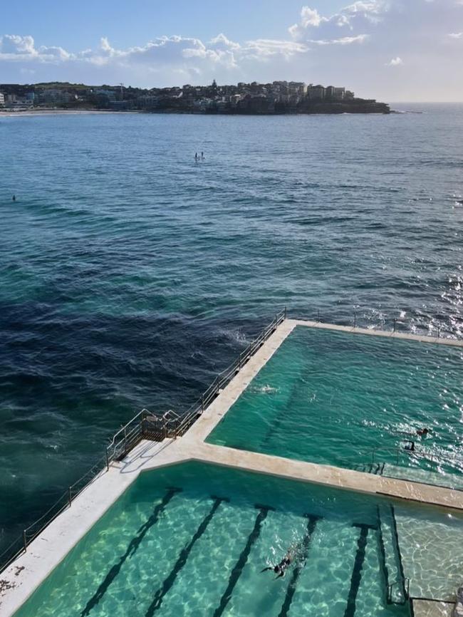 Dua Lipa shared this photo of Bondi Icebergs to her Instagram stories shortly after sunrise on Monday. Picture: Instagram