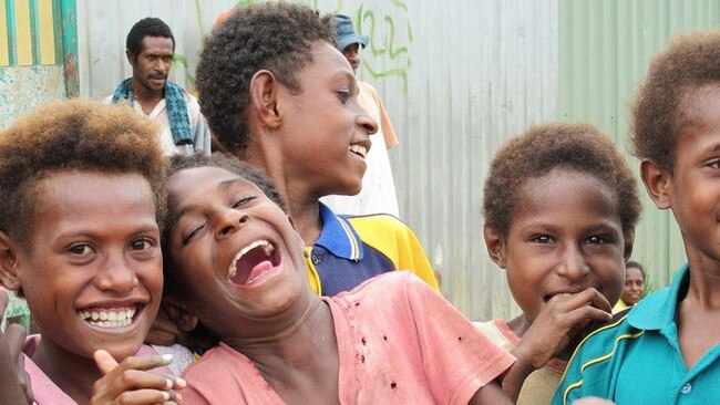 Kids on Daru Island in Papua New Guinea, where China is building a so-called “fishing industrial park.”