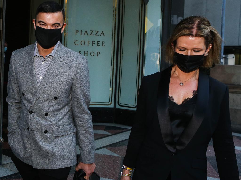 Guy Sebastian leaves a Sydney court in 2022. Picture: Newswire/Gaye Gerard