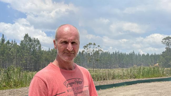 Landsborough resident Adam Reynolds had firefighters at his fence line defending the property.