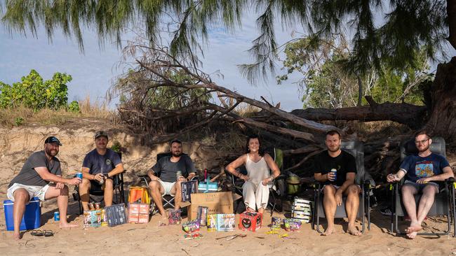 Steve Trent, David Rewko, James Williams, Olivia Murry, Adam Fletcher and Blakeston Harris at the Territory Day festivities in Lee Point Casuarina, Darwin. Picture: Pema Tamang Pakhrin