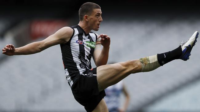 Collingwood’s Darcy Cameron at the MCG last weekend. Picture: Getty Images