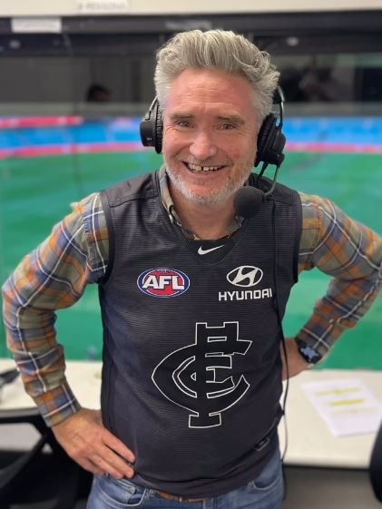 Hughesy was repping the Blues. Photo: Instagram