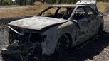 A stolen Audi, burnt and vandalised, was sitting on the side of Obley Rd for more than a month.