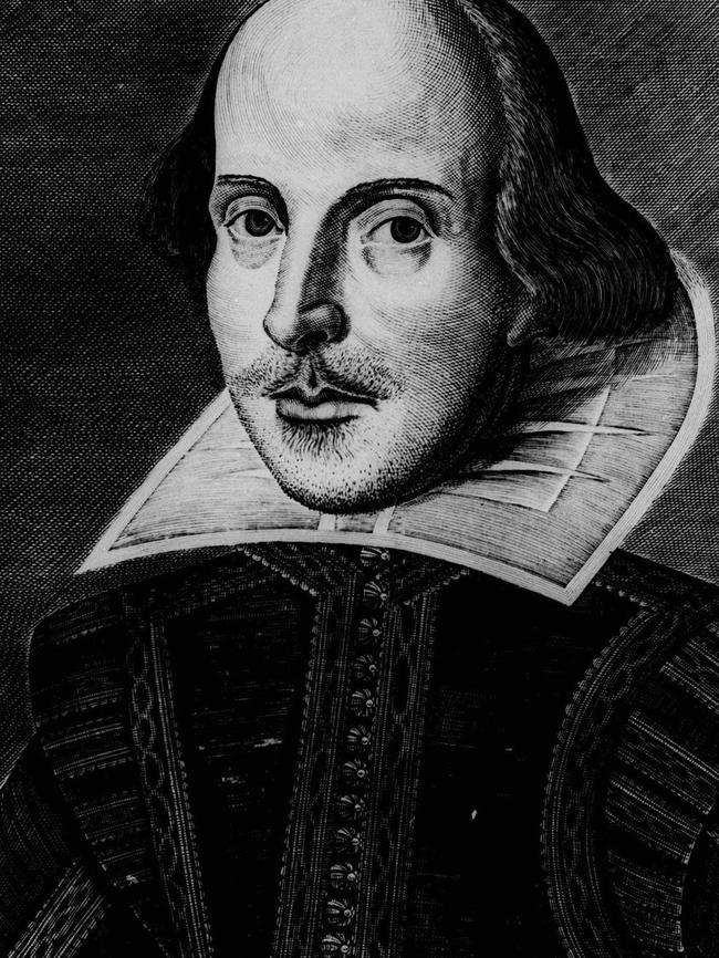 Martin Droeshout’s engraving of the Bard.