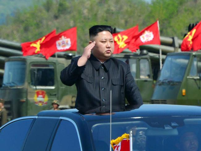 Kim Jong-un controls all telecoms, postal and broadcast services in the country and has been ruthless in extinguishing his enemies, including family members. Picture: KCNA.