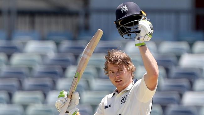 Will Pucovski salutes the crowd. Picture: AAP