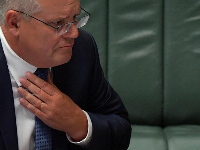 Scott Morrison during Question Time in the House of Representatives. Picture: Sam Mooy/Getty Images.