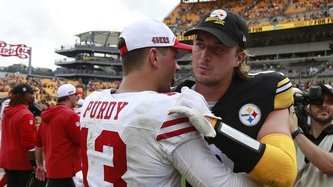 Brock Purdy and the 49ers taught Kenny Pickett and the Steelers a lesson. (Photo by Justin K. Aller/Getty Images)