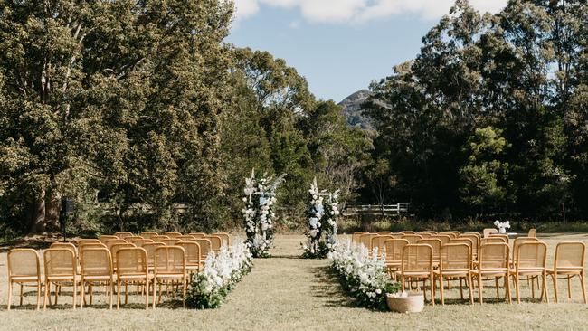 Annabelle Jones, 32 and husband William Jones, 31 were married at the Noosa Country Polo field. Picture Cassandra Ladru Photography