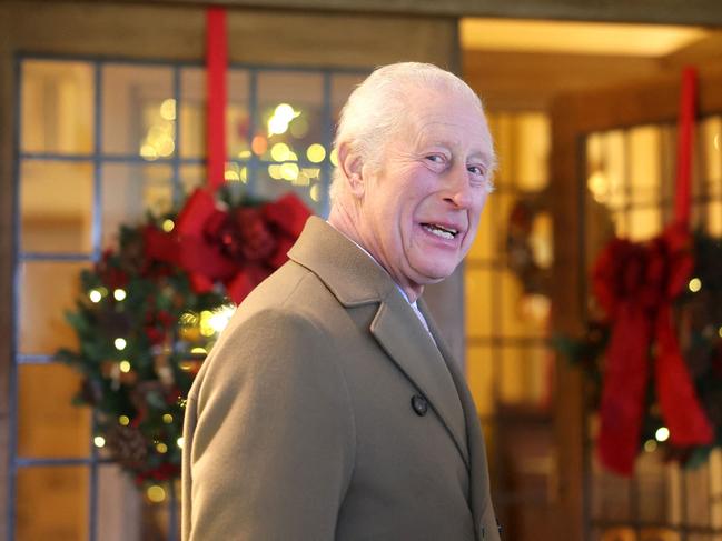 King Charles III at The King's Foundation's annual 'Crafts at Christmas' at Highgrove Gardens. His Christmas message was filmed at a former hospital chapel. Picture: AFP