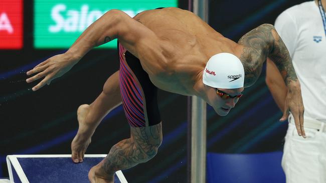 Caeleb Dressel was a last-minute withdrawal from the 100m semi-finals.