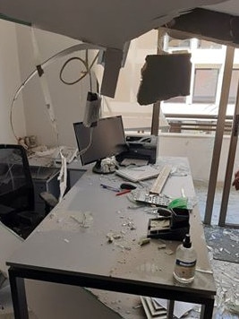 Her office nearby was also damaged by the blast. Credit: Supplied