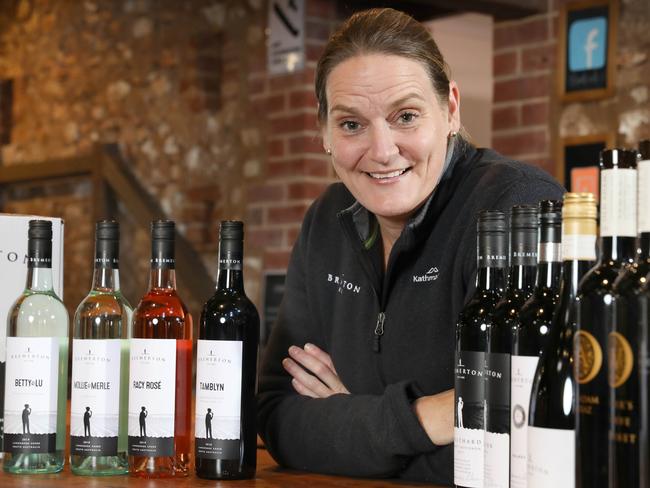 How the wine industry is coping with restrictions during coronavirus. Lucy Wilson, (Rebecca unavailable due to illness), at the Bremerton Wine cellar door. 1 May 2020. Picture Dean Martin