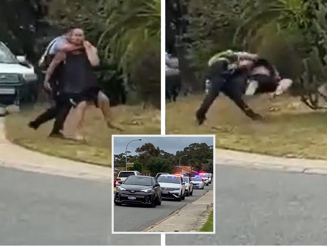 Cop WWE slams man after two-hour chase