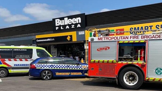 Police, paramedics and the MFB were called to Bulleen Plaza.