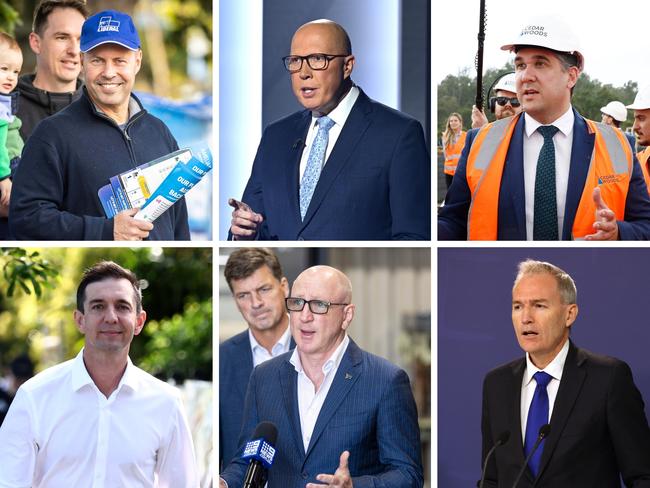 Liberals Josh Frydenberg, Peter Dutton, Michael Sukkar, Trevor Evans, Luke Howarth and David Coleman, who have all been denied seats in parliament due to preferences.