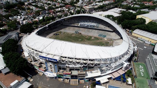 Major works to demolish the walls and roof of the stadium can now continue. Picture: Jonathan Ng