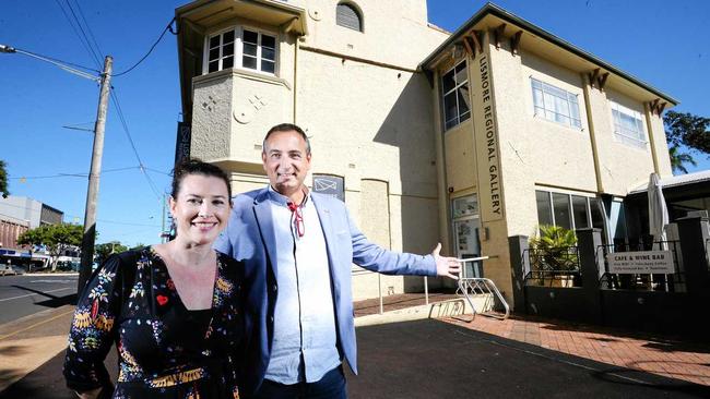 SUPPORT: Tina Irish and Jason Mumford at the site of the new site for ongoing post-flood business advice and support. Picture: Marc Stapelberg