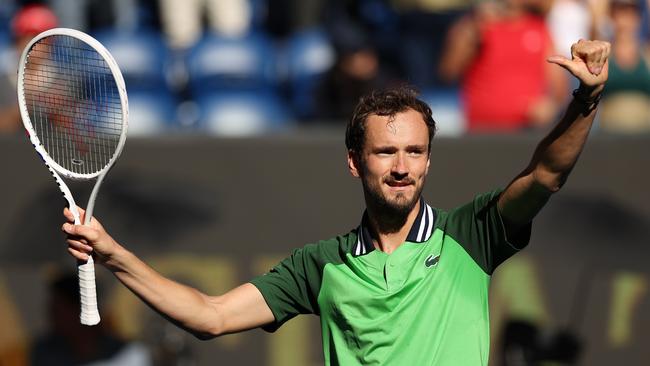 Daniil Medvedev is into the last eight. (Photo by Phil Walter/Getty Images)