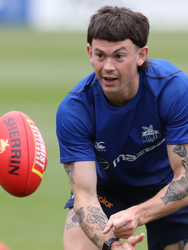 Jasper Pittard at training on Wednesday. Pic: AAP