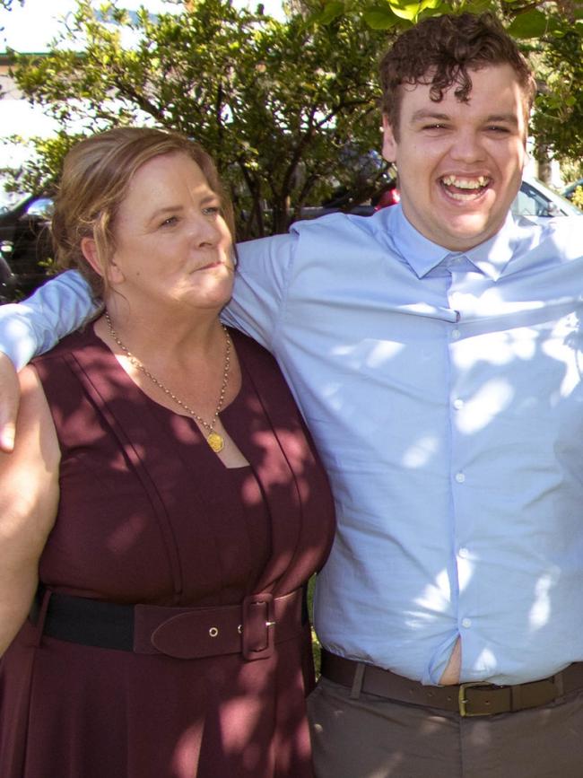 Julie Kelbin with her son, Jack, at a family wedding. Picture: Supplied