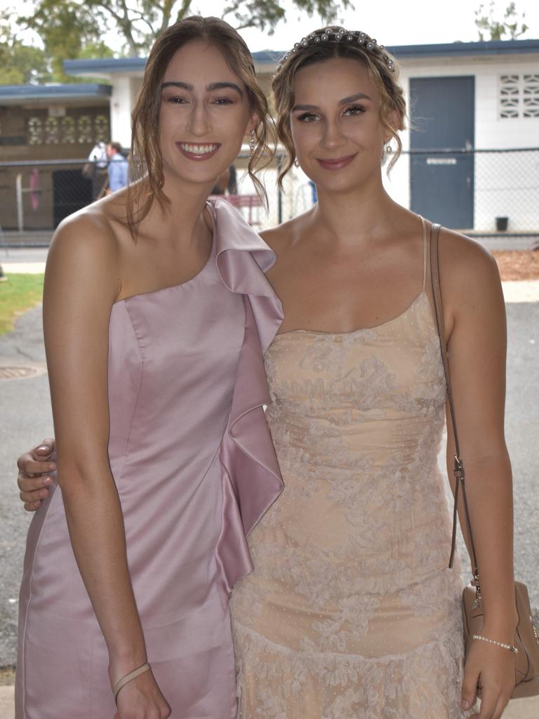 Breannah Mackenzie and Jewel Krautz at The Archer race meeting at Callaghan Park, Rockhampton, on May 7, 2022.