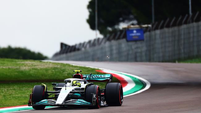 Lewis Hamilton failed to reach the top-ten shootout at Imola. Picture: Mark Thompson/Getty Images