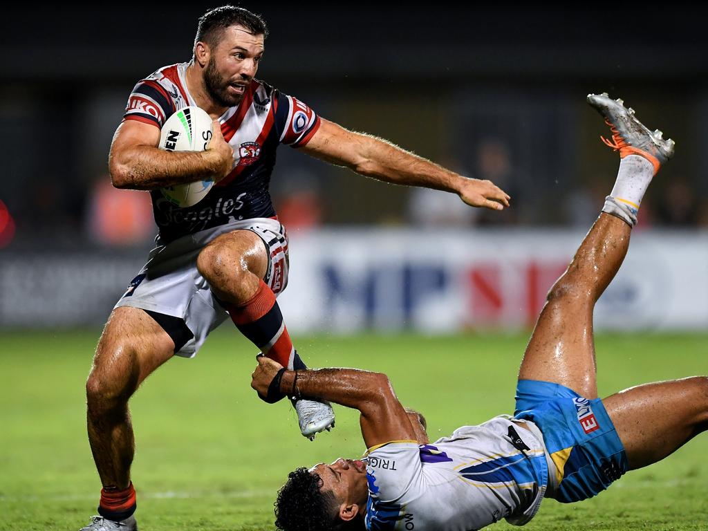 The smarter the TV, the better NRL superstar James Tedesco looks. (Photo by Albert Perez/Getty Images)