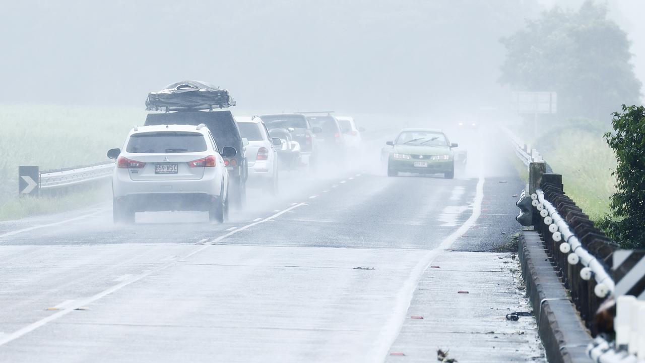 The Bruce Highway is the deadliest road in Queensland, with statistics showing more fatal crashes on the road than any other in the state. The Bruce Highway is majority single lane, with narrow shoulders and causeways at Aloomba, only 30 kilometres south from the city of Cairns. Picture: Brendan Radke