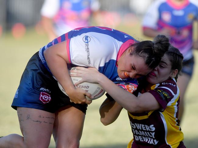 Womens rugby league game between Charters Towers and Western Lions. Lions Lhylla Williamson. Picture: Evan Morgan